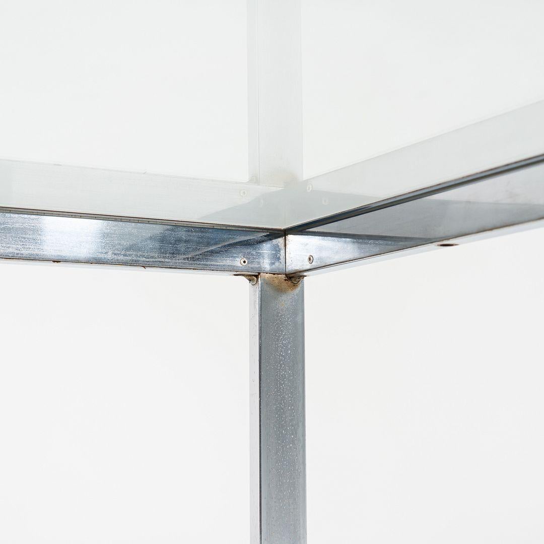 Late 20th Century 1970s Steel and Glass Dining or Conference Table Attributed to Jacob Epstein For Sale