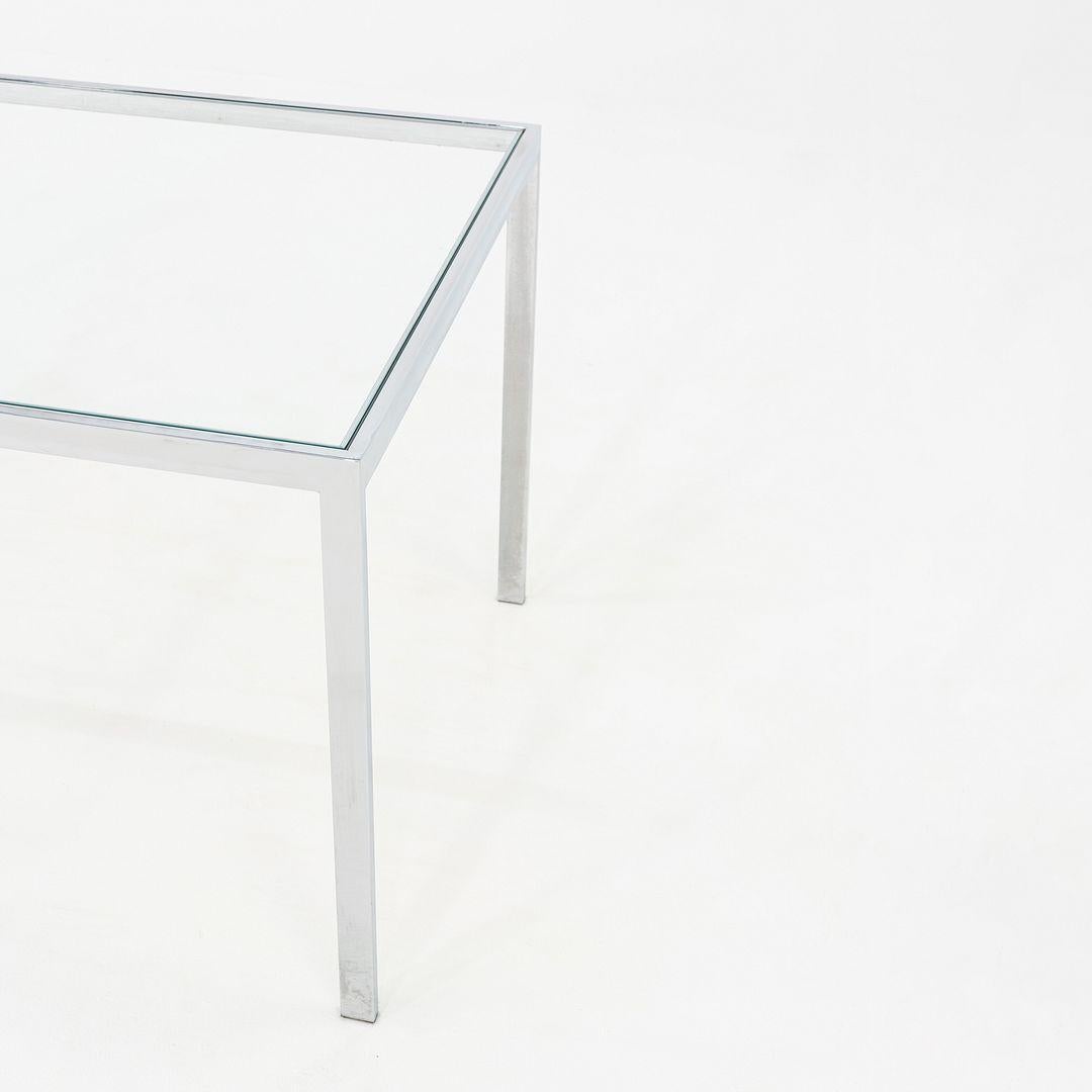 1970s Steel and Glass Dining or Conference Table Attributed to Jacob Epstein For Sale 2
