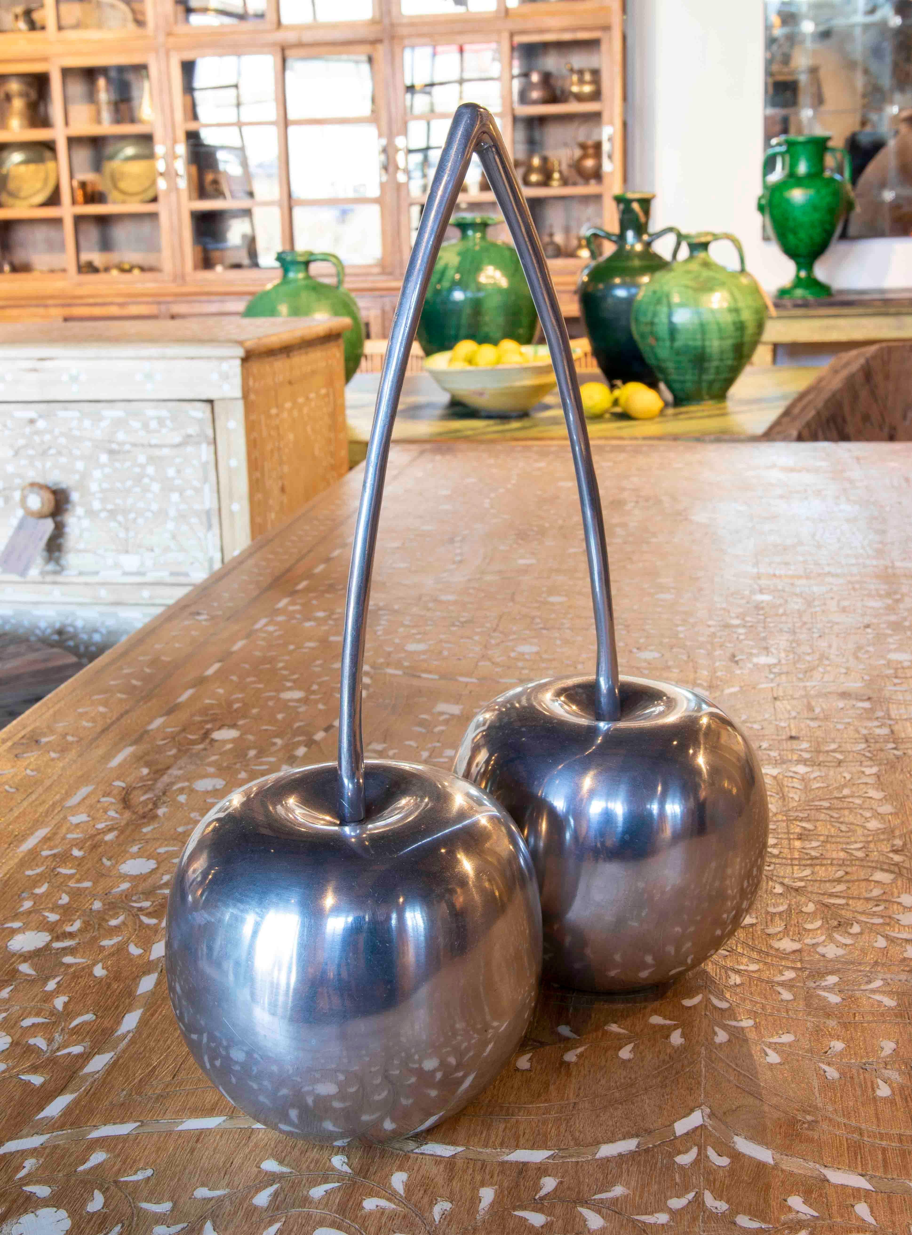 1970s Steel Cherry Sculpture  In Good Condition For Sale In Marbella, ES