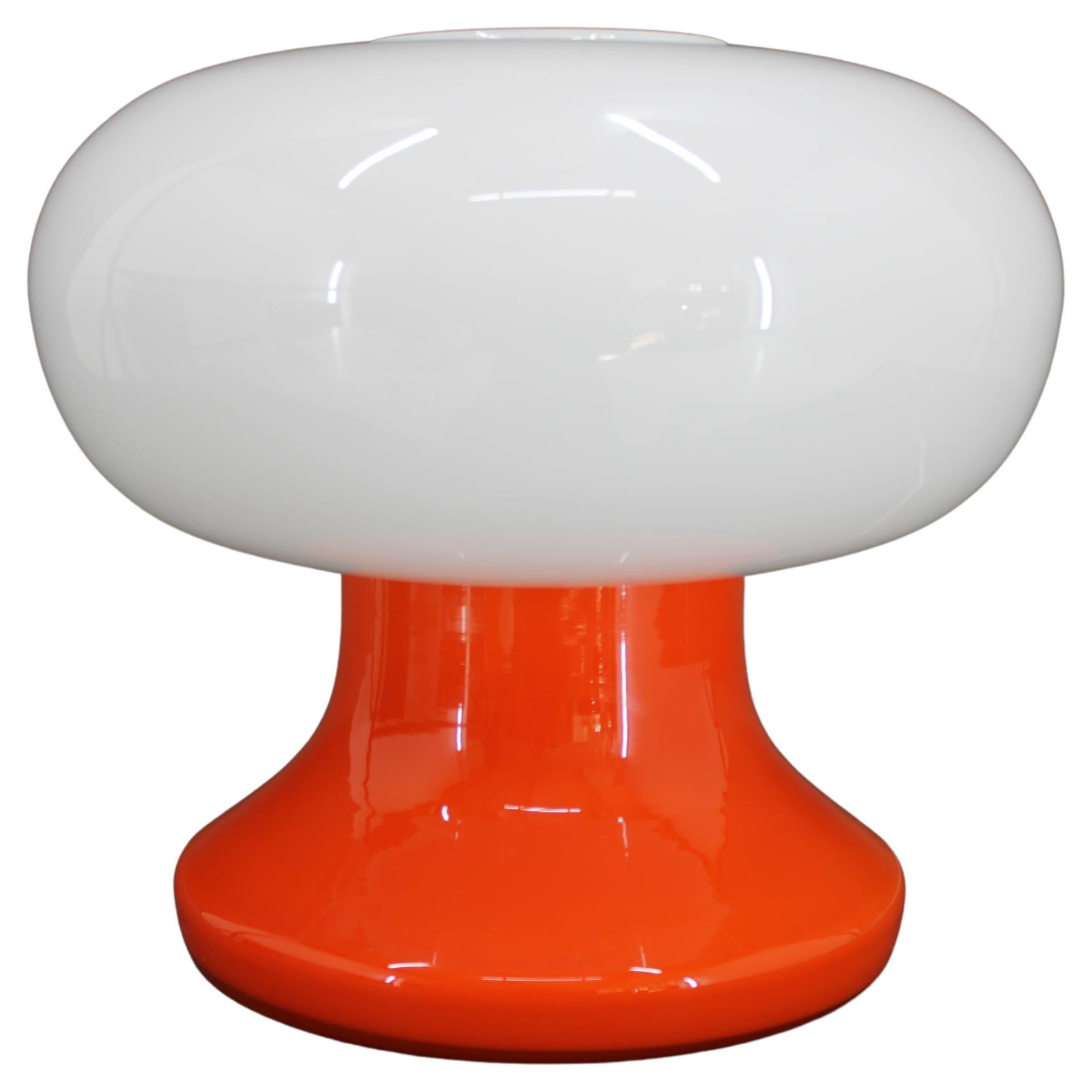 1970s Stepan Tabery Glass Mushroom Table Lamp, Czechoslovakia