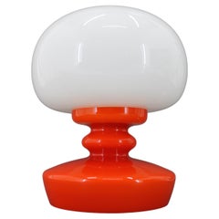 Vintage 1970s Stepan Tabery Opaline Glass Table Lamp, Czechoslovakia