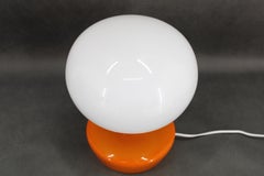 Lámpara de sobremesa Stepan Tabery de cristal naranja en forma de seta, Checoslovaquia, años 70