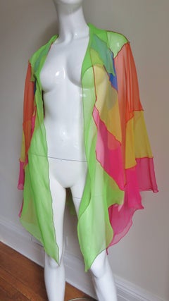 Stephen Burrows Farbblock-Hemdjacke 1970er Jahre