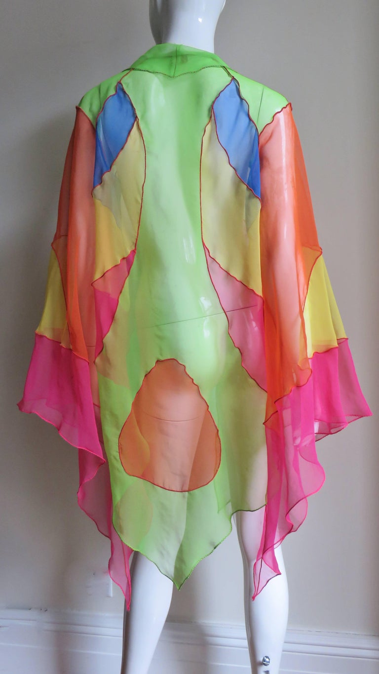 1970s Stephen Burrows Color Block Jacket For Sale at 1stdibs