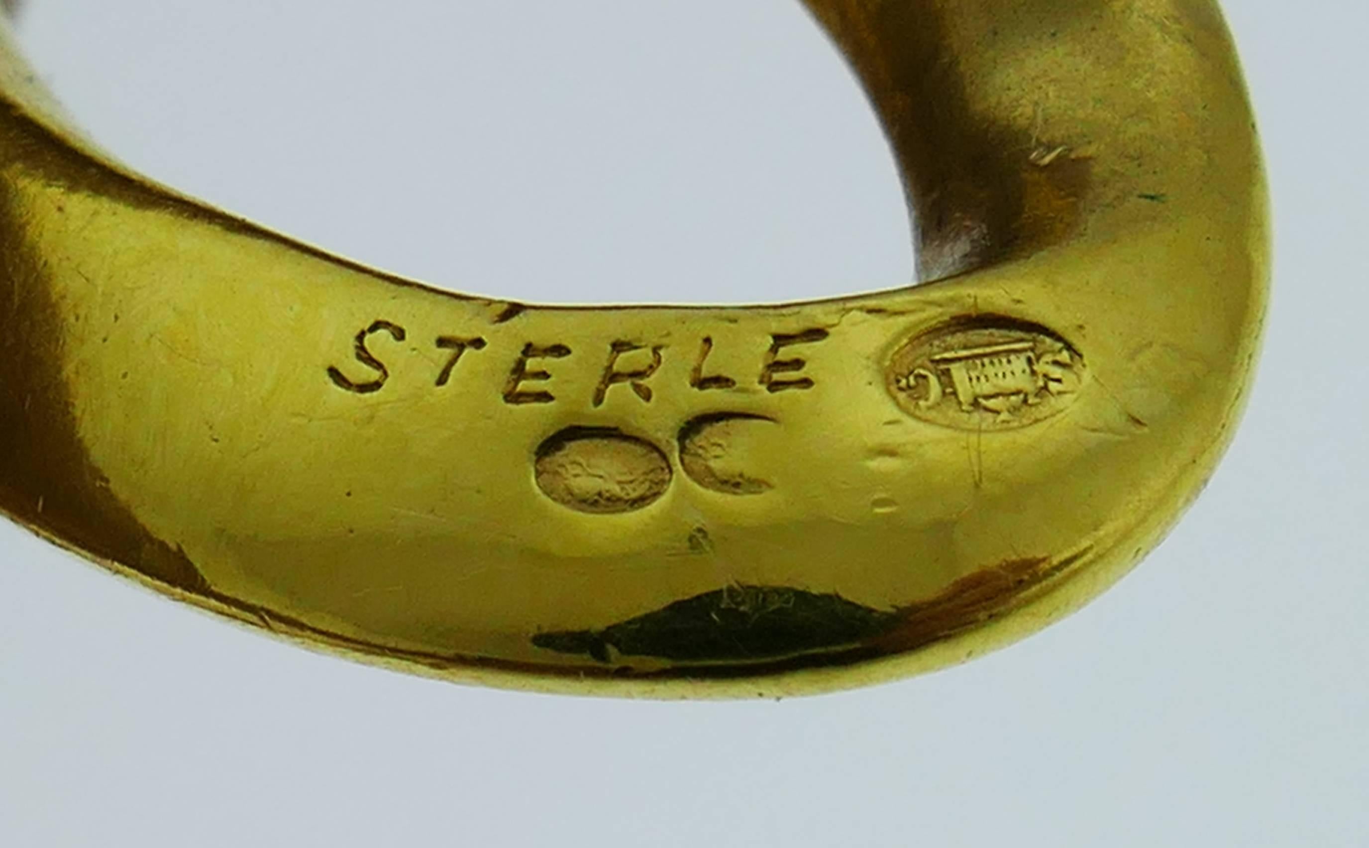 Women's or Men's 1970s Sterle Gold Link Bracelet