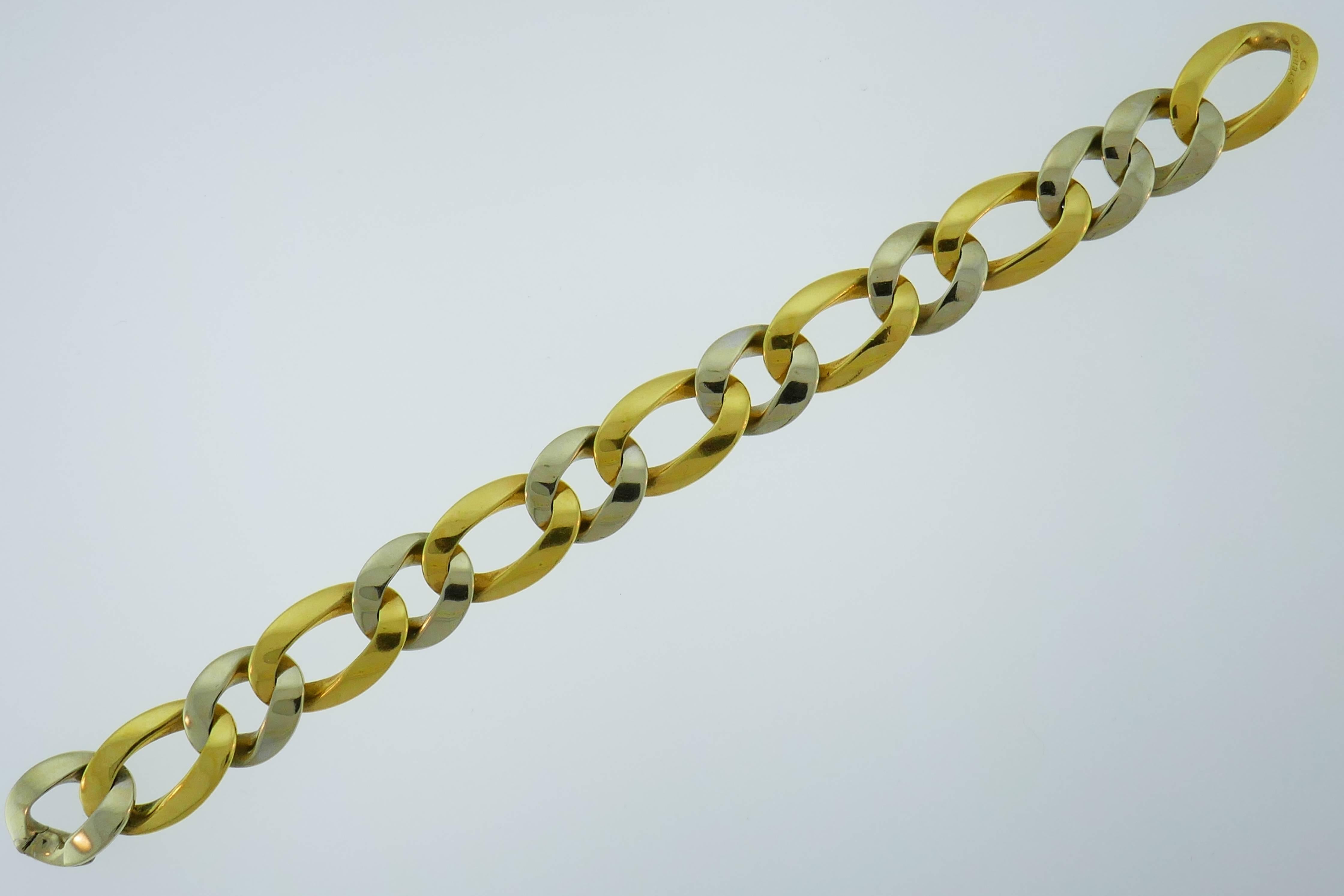 1970s Sterle Gold Link Bracelet 1