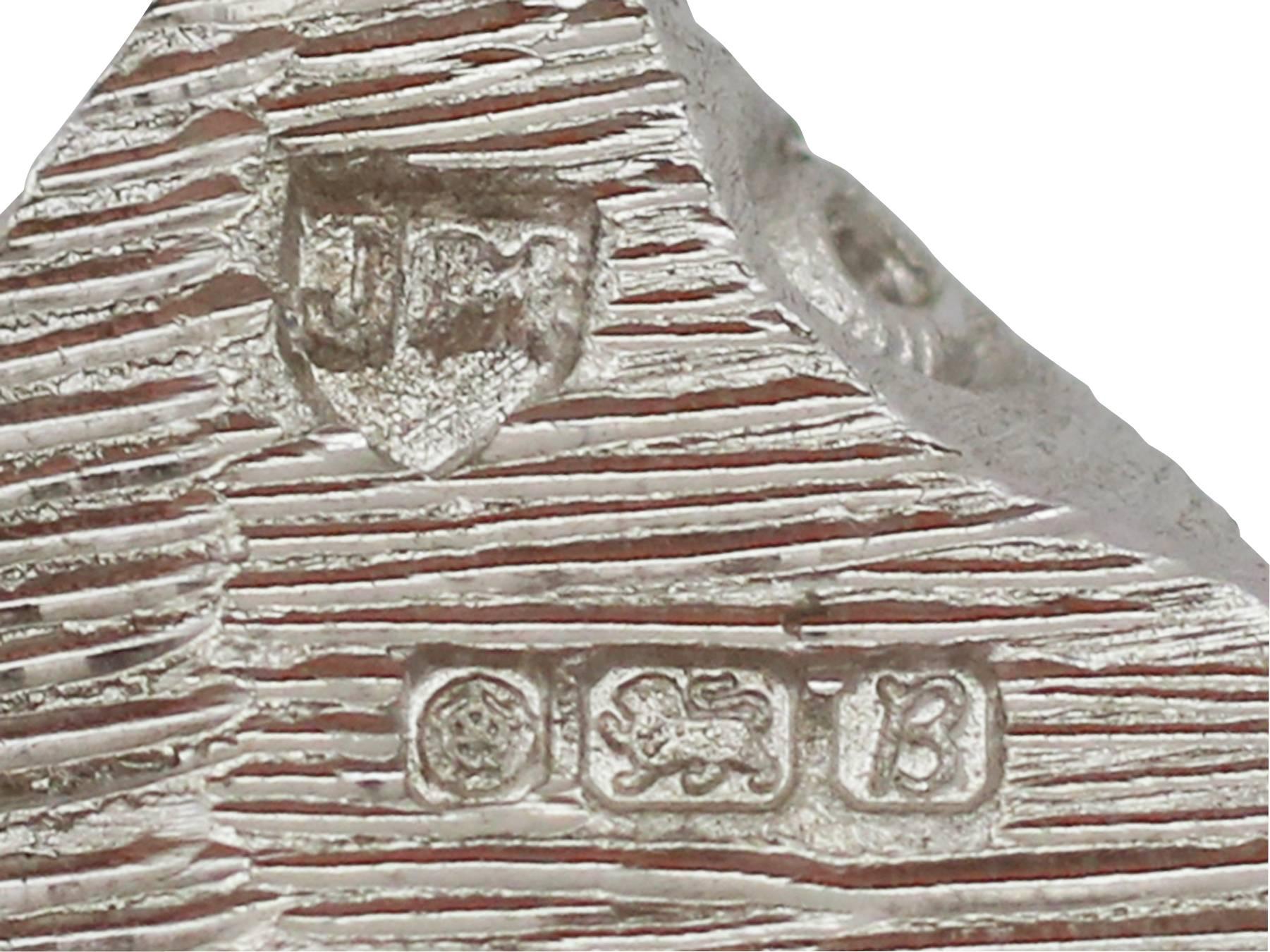 jeu d'échecs en argent sterling et argent doré des années 1970 3