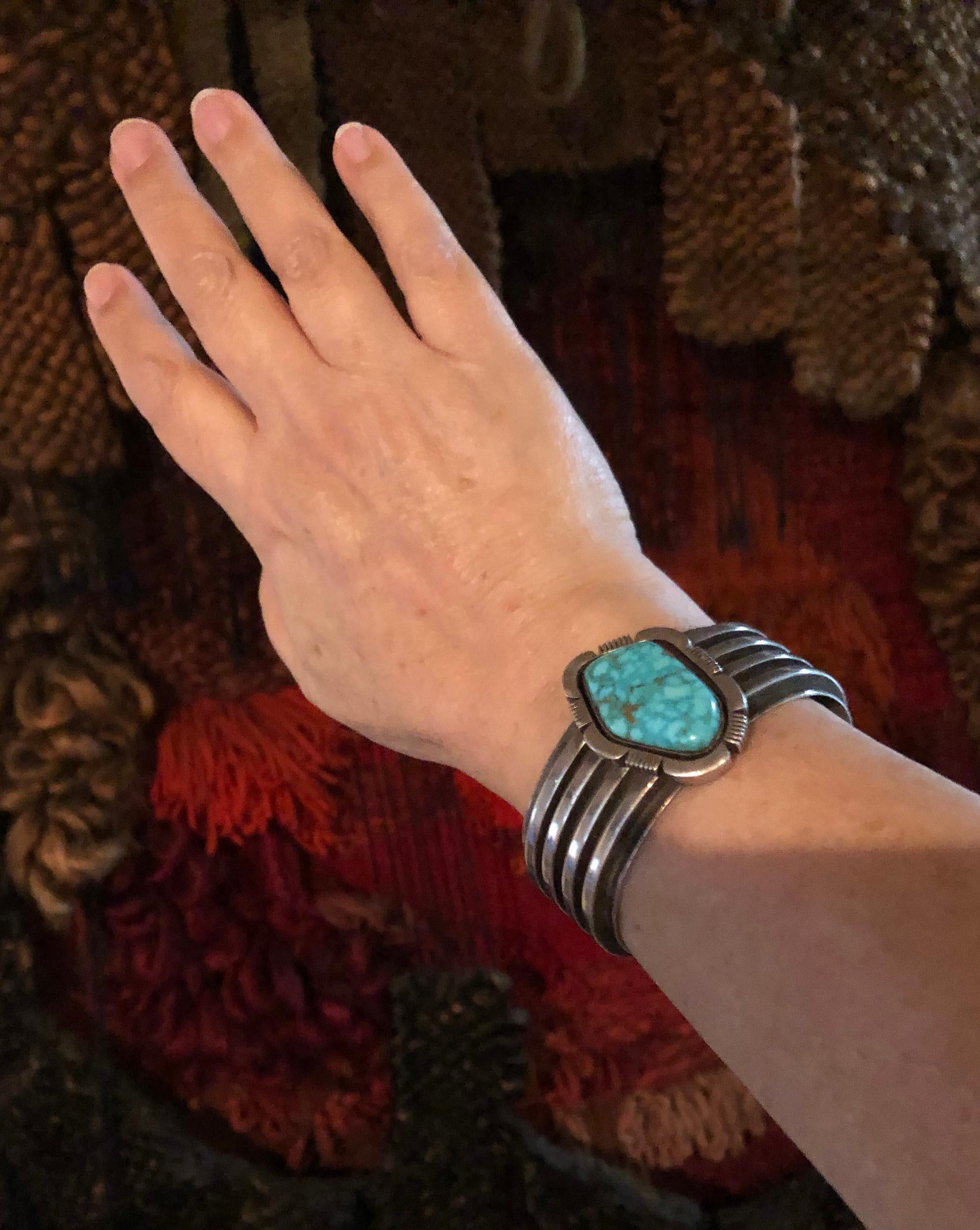 navajo sterling silver turquoise cuff bracelets
