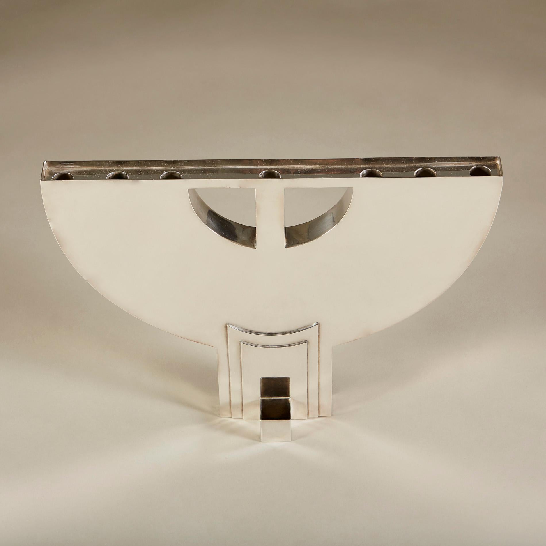 Candelabro / Menorah de plata de ley de los años 70 de Hans Hollein en venta 2
