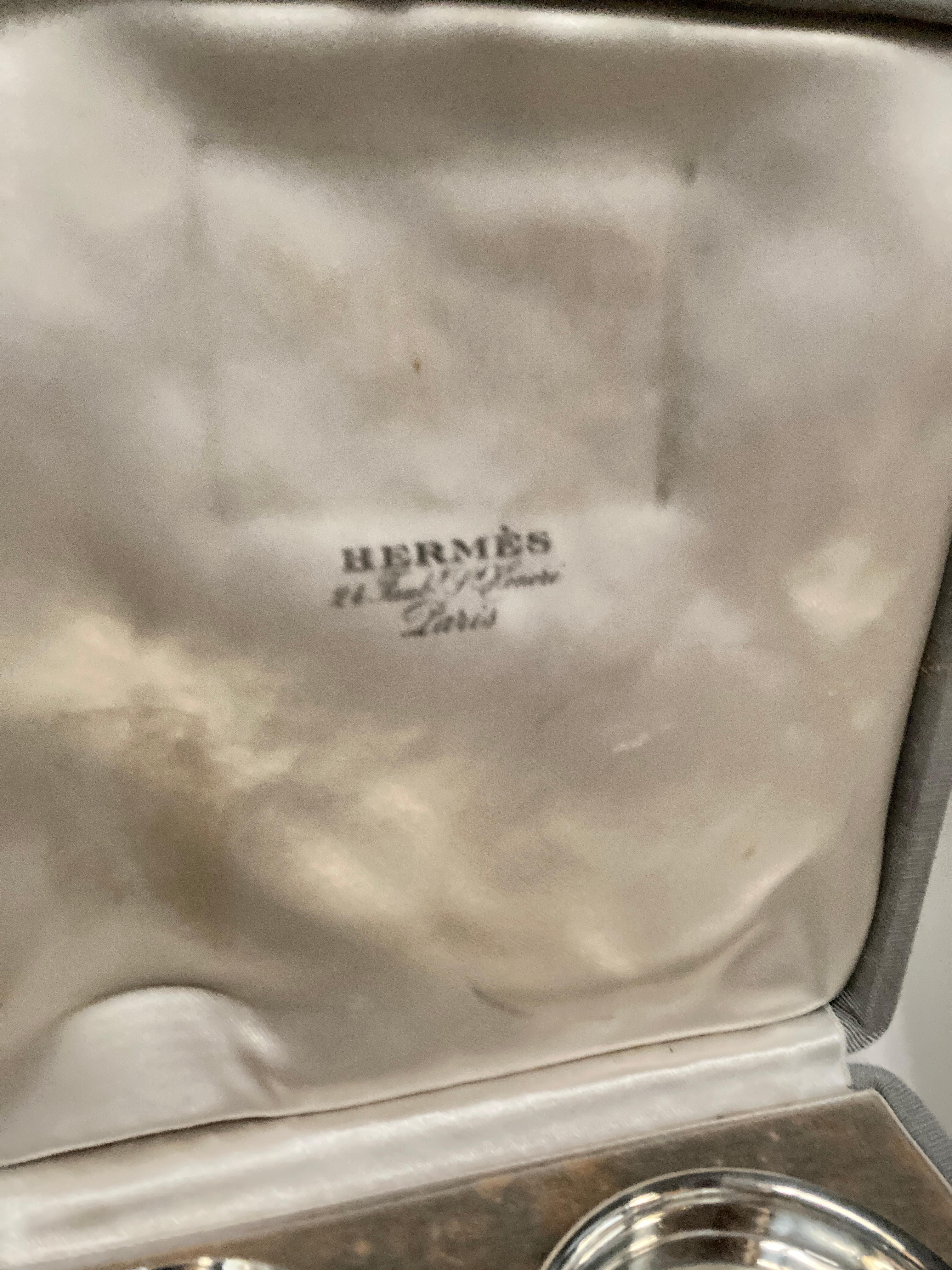 Set da fumo in argento Sterling anni '70 di Hermès Paris In condizioni buone in vendita a New York, NY