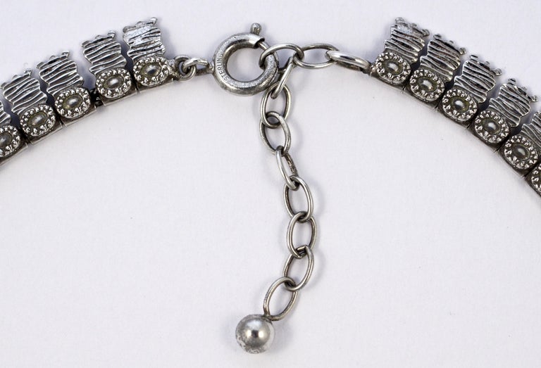 1970s Sterling Silver Textured Link Necklace London Import For Sale At 1stdibs 1970s Sterling Silver Textured Link Necklace London Import For Sale At 1stdibs