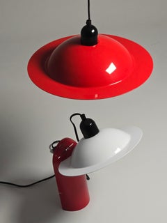 1970er Stilnovo Lampiatta Frühe Ausgabe von Tischlampe und Pendelleuchte Duo , Italien