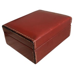 1970's Stitched leather box by Hermès