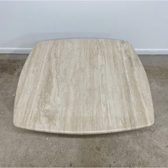 1970's Stone International Italian Travertine Square Coffee Table