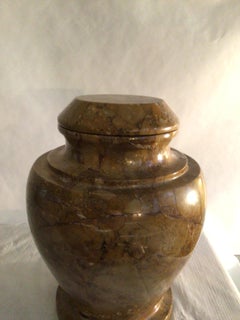 1970s Stone Jardiniere or Urn With Lid