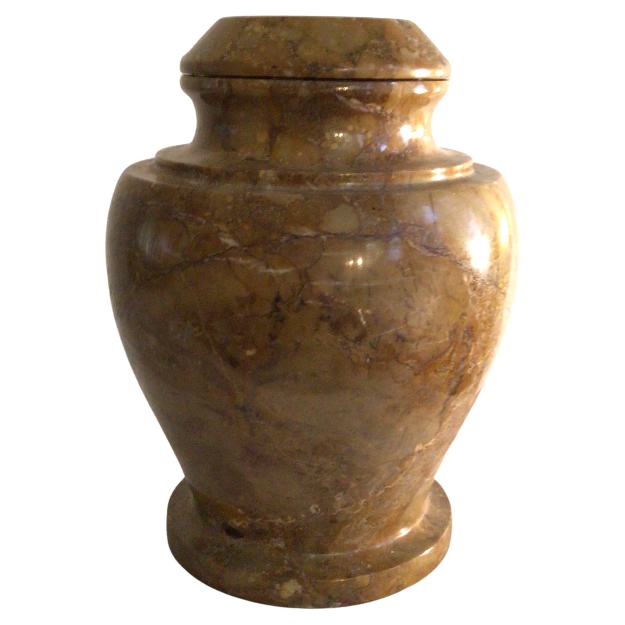 1970s Stone Jardiniere or Urn With Lid For Sale