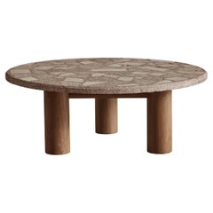 1970s Stone Mosaic Coffee Table