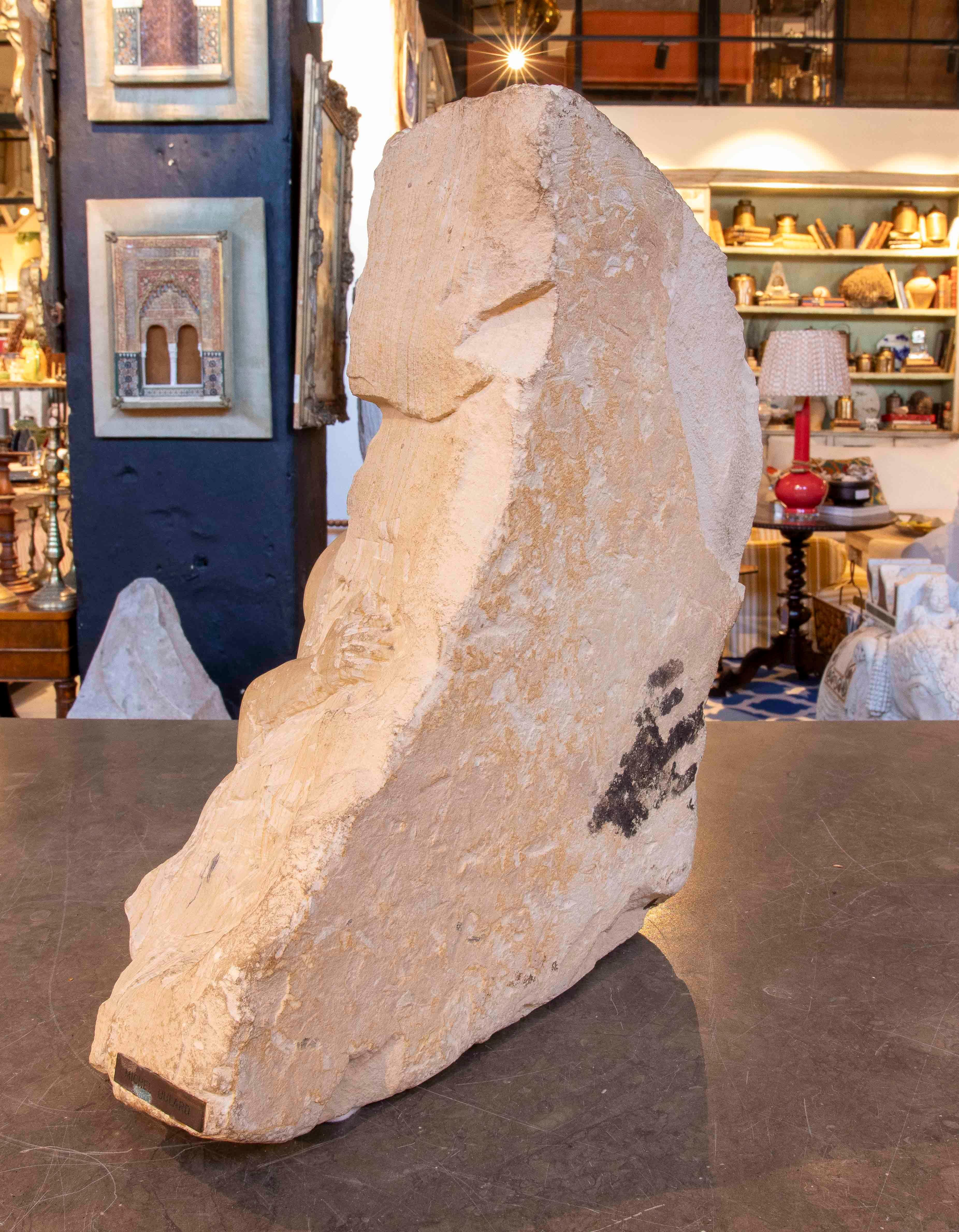 Pietra Scultura in pietra di Michel Bulard degli anni '70 