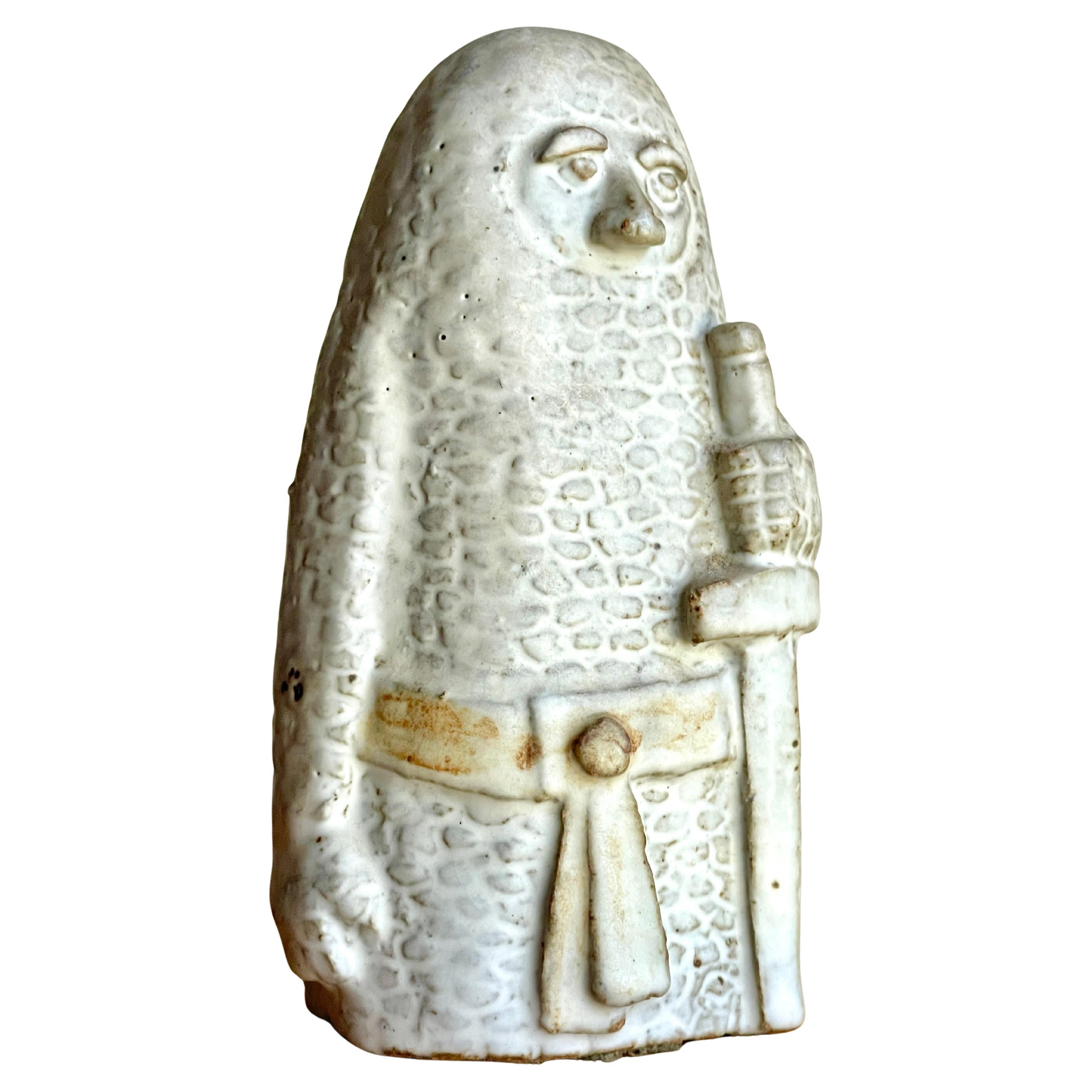 Gres degli anni '70 King Arthur Cavaliere Medievale Figura Biomorfa del Mid-Century Danese in vendita