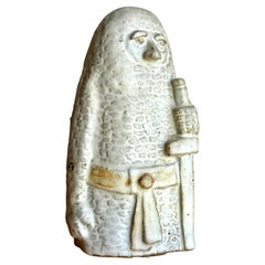 1970 Stoneware King Arthur Medieval Knight Biomorphic Figure Mid-Century Danish