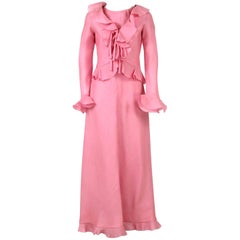 1970s Stop Senes Pink Dress Suit