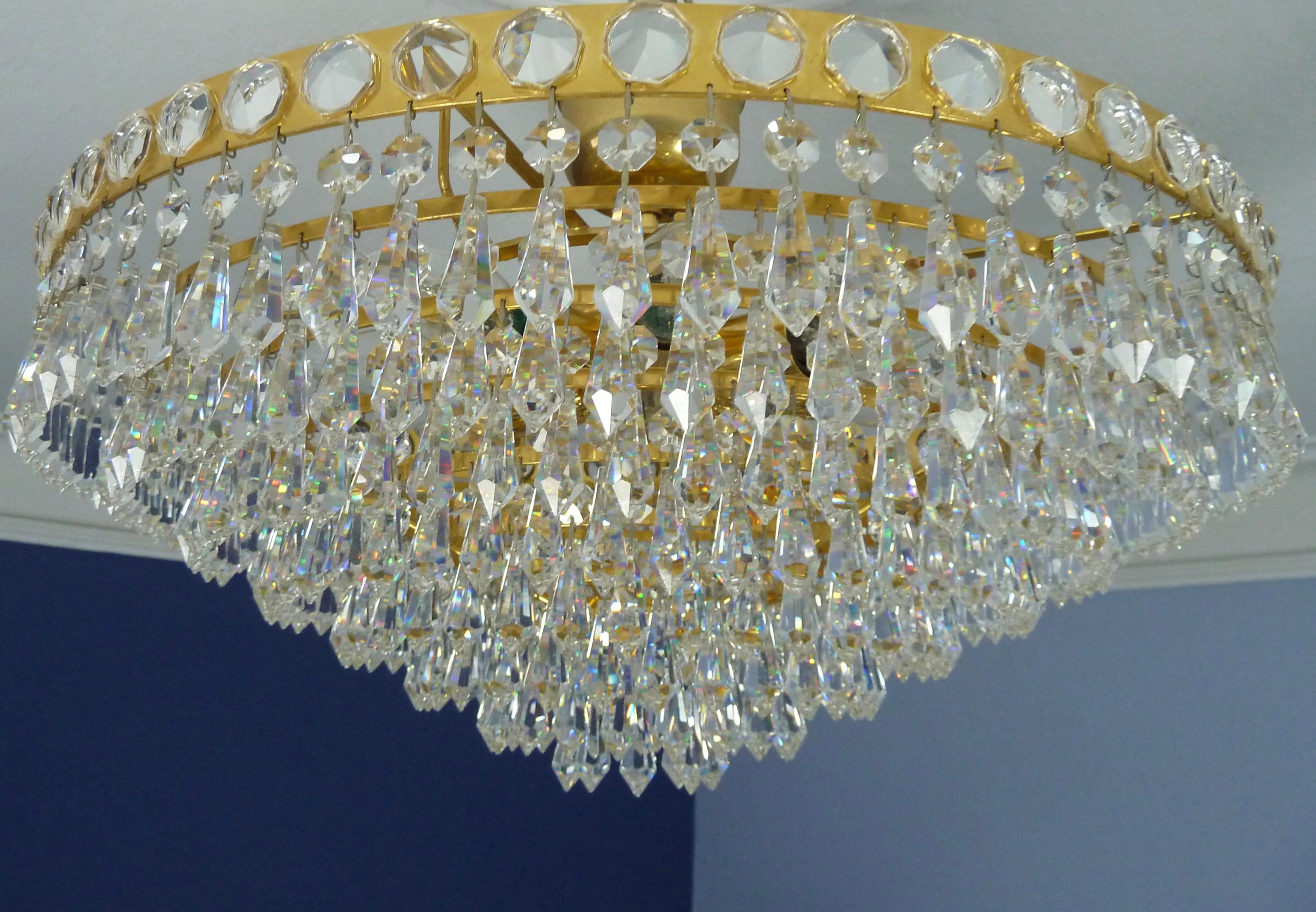 German 1970s Strass/Swarovski, Lead Crystal, Chandelier by Joska, Bavarian Forrest