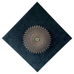 Scultura da parete anni '70 Stringa geometrica Late Pop Op Art Vintage Psychedelic