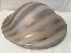 1970s Striped Glass UFO Form Flush Mount by Peill & Putzler