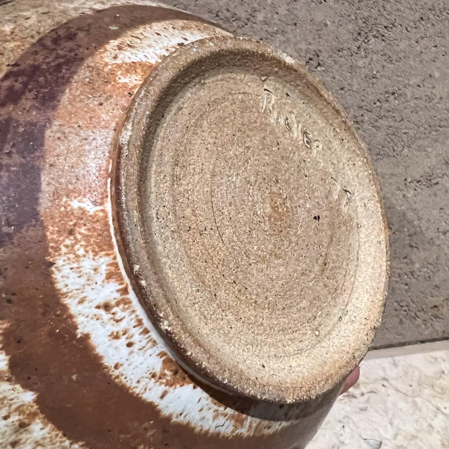 1970s Studio Art Pottery Modernist Serving Bowl For Sale 5