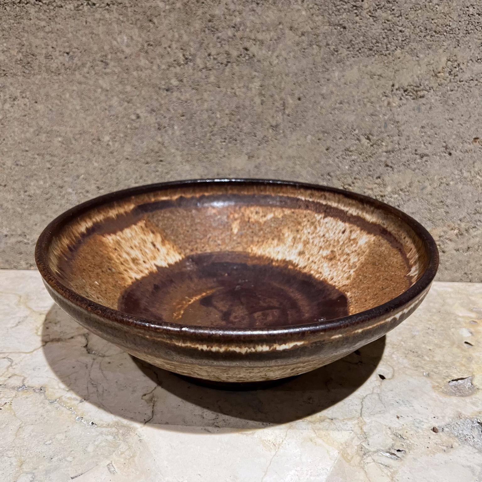1970s Studio Art Pottery Modernist Serving Bowl For Sale 3