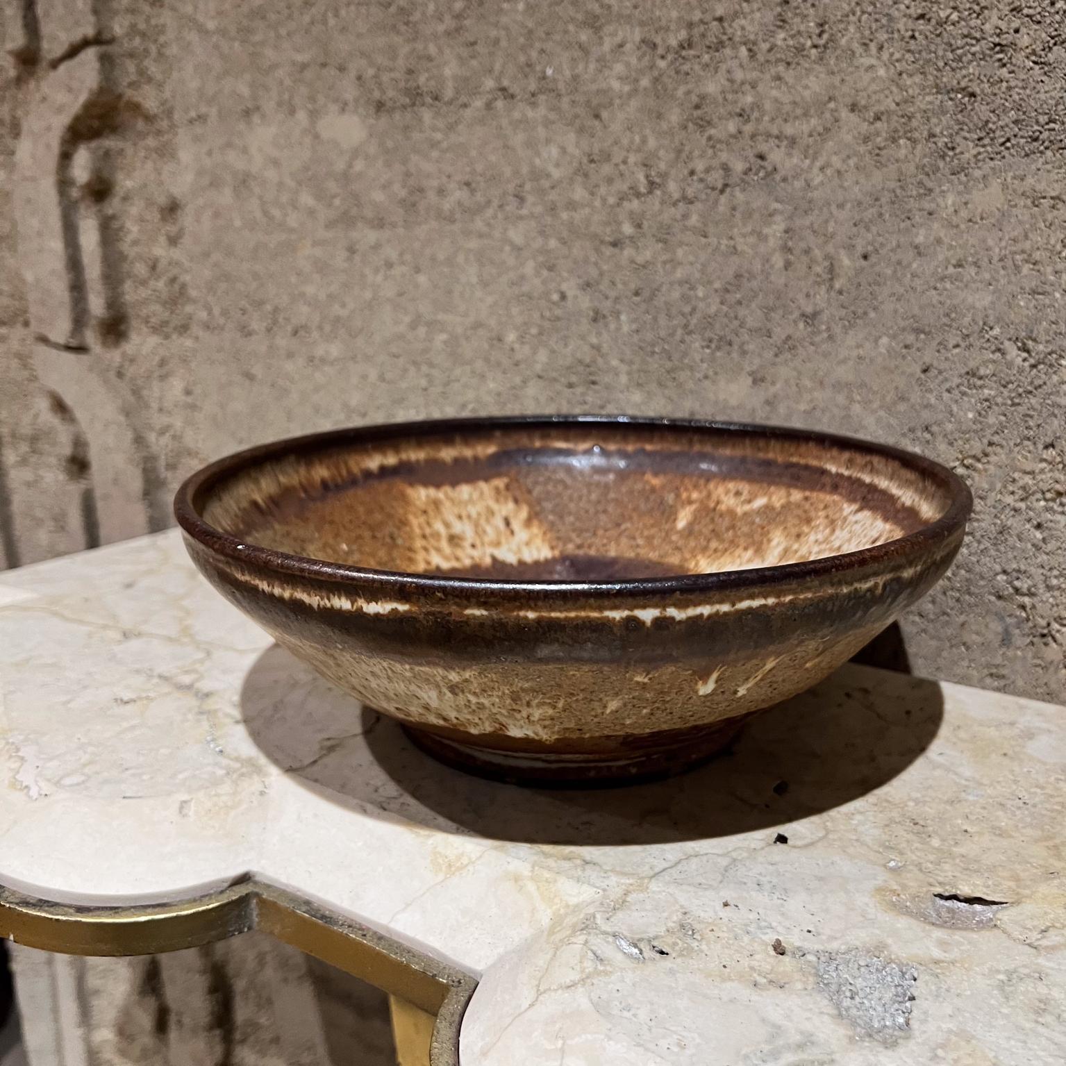 1970s Studio Art Pottery Modernist Serving Bowl For Sale 4