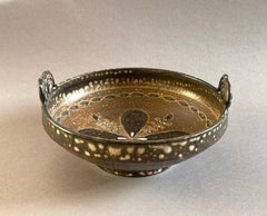 1970s Studio Ceramic Bowl Celtic Scandinavian Style by Friedl Thoms, Germany