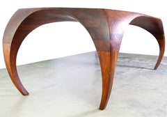 1970er Studio Craft Esstisch von Sam Forrest aus massivem Kirschbaumholz aus den 1970er Jahren