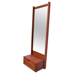 Used 1970s Studio Craft Oak Wall Mirror by Charles Webb