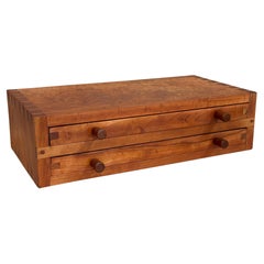 1970s Studio Made Jewelry Box in Birds Eye Maple