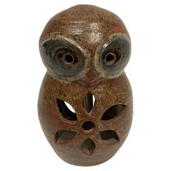 1970's Studio pattery "owl" table lamp