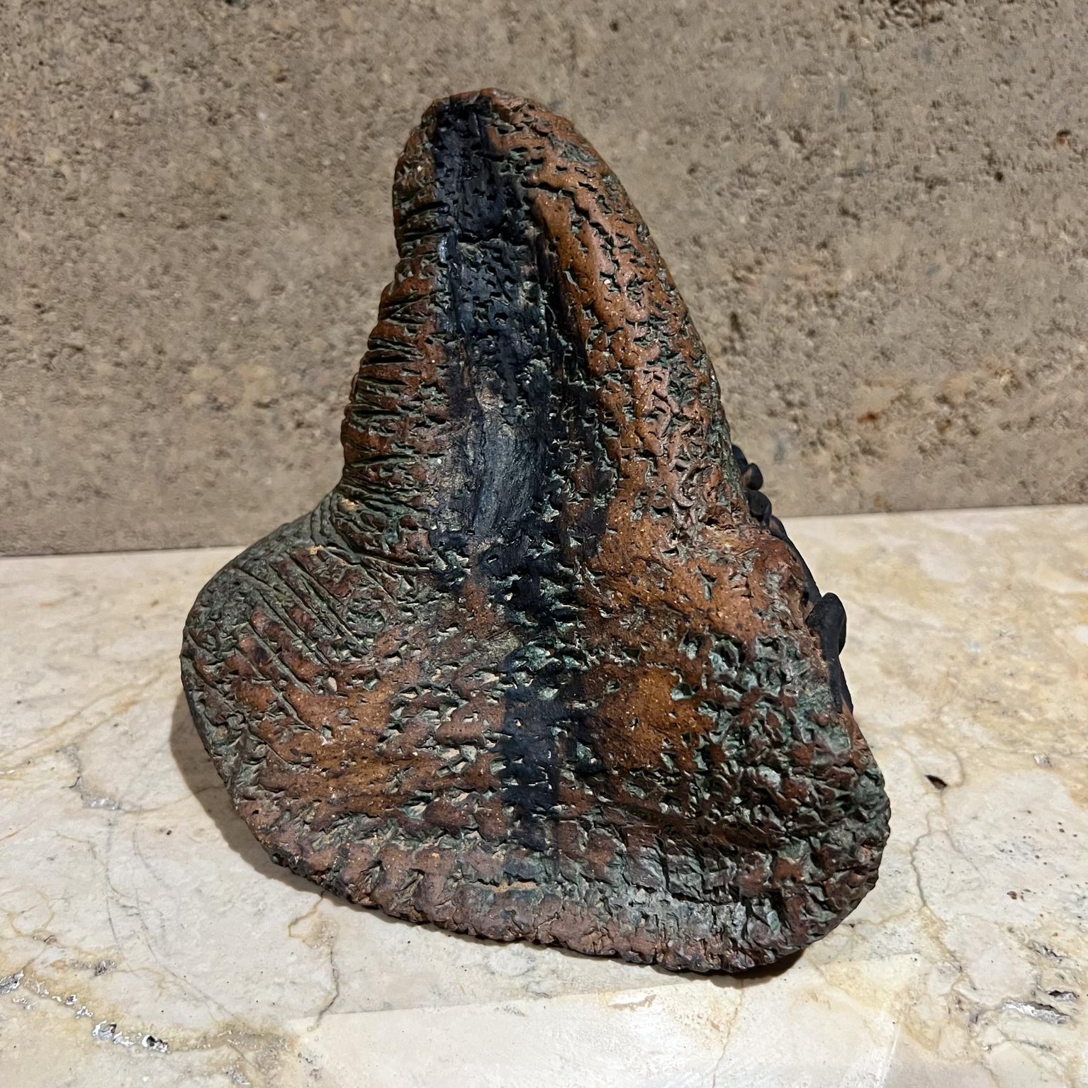 1970s Studio Pottery Abstract Textured Triangular Object For Sale 6