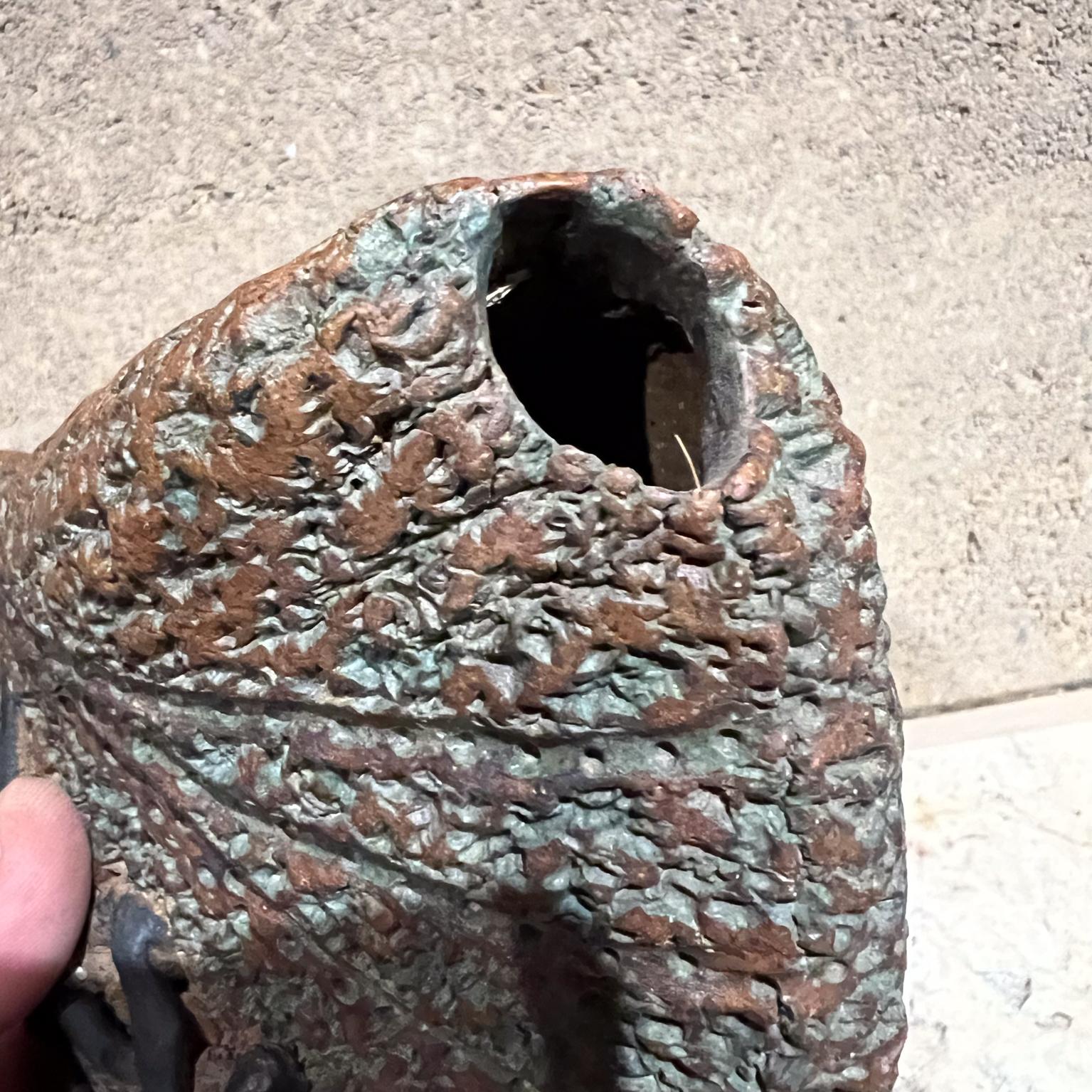 1970s Studio Pottery Abstract Textured Triangular Object For Sale 1