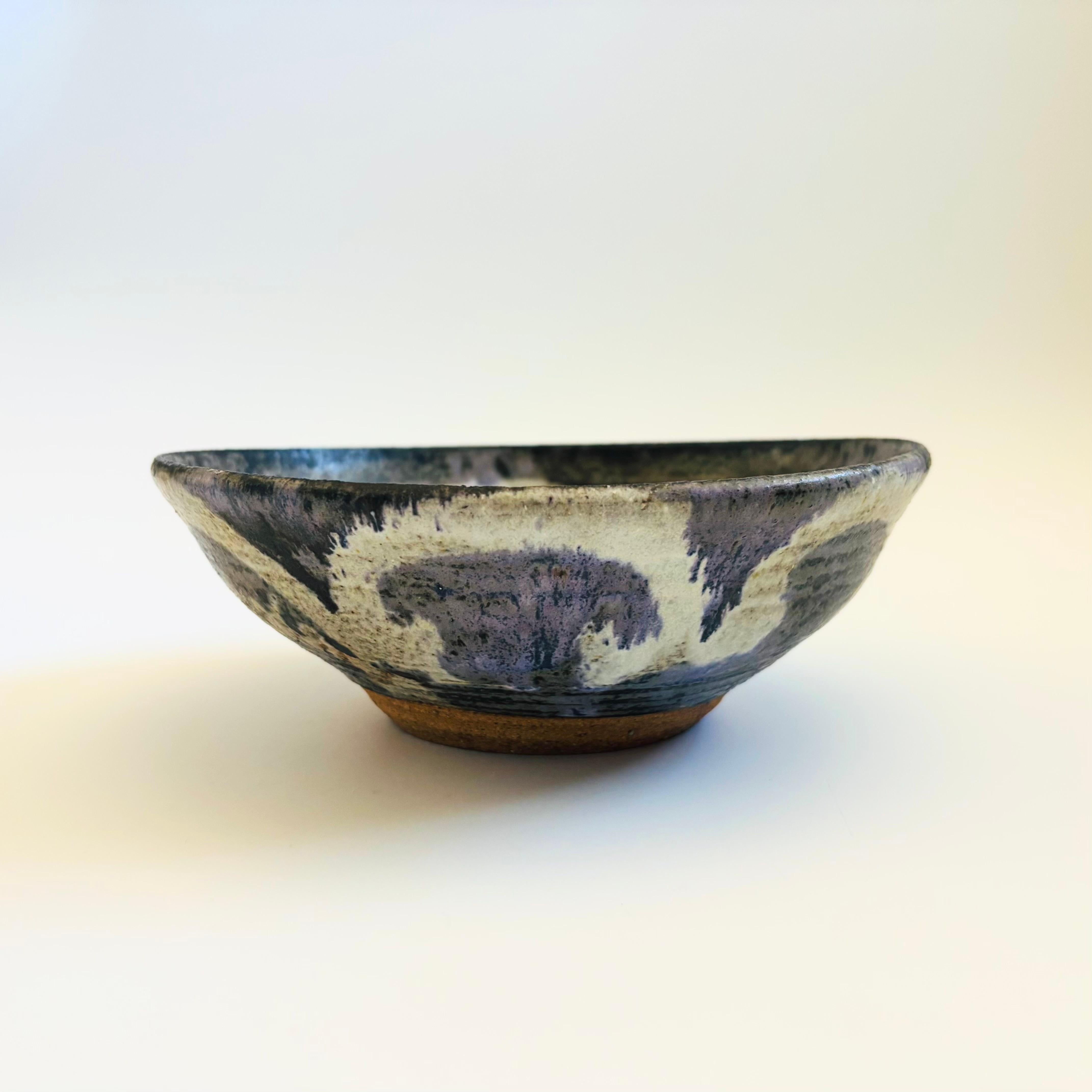 Mid-Century Modern 1970s Studio Pottery Bowl For Sale