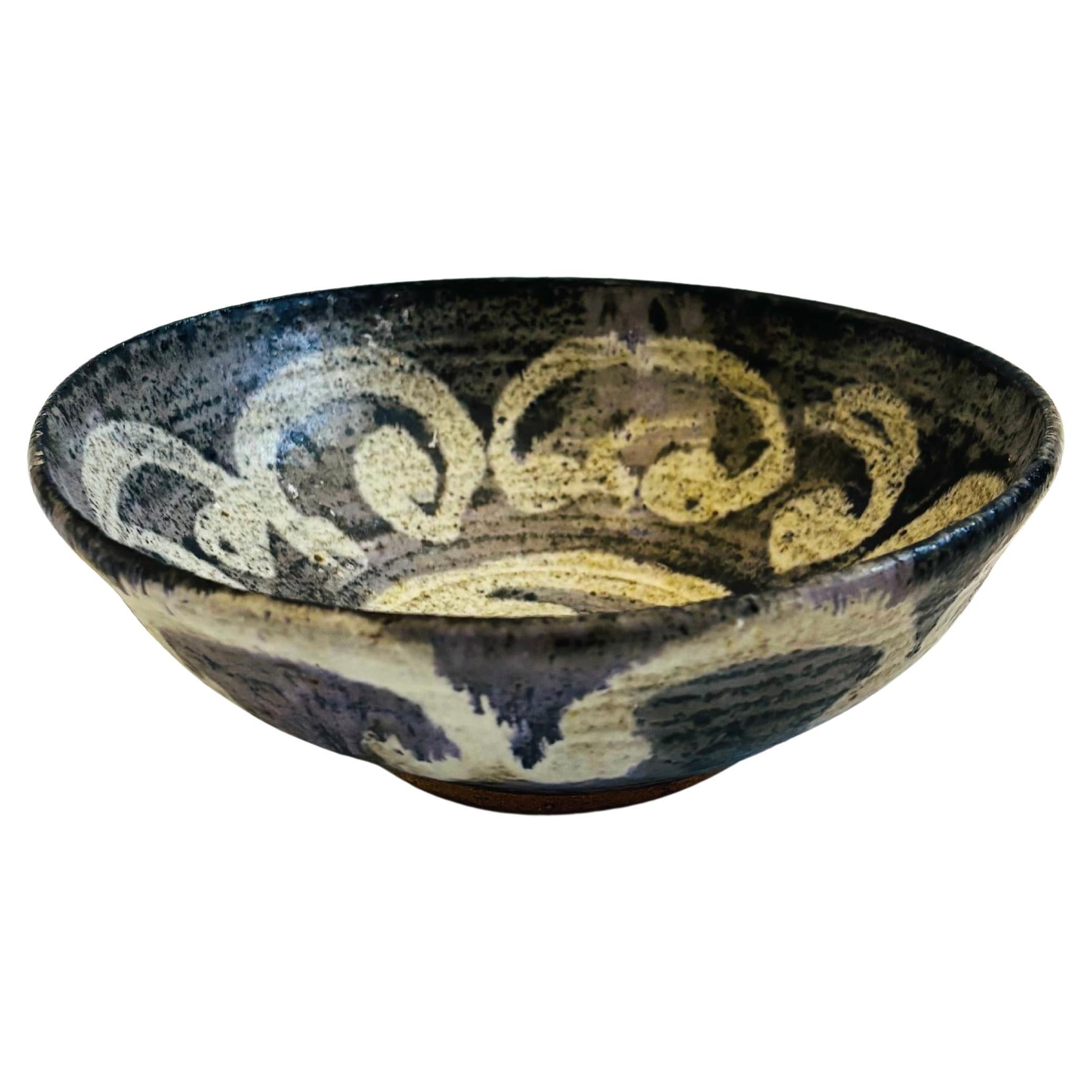 Cuenco de cerámica Studio Pottery de los años 70