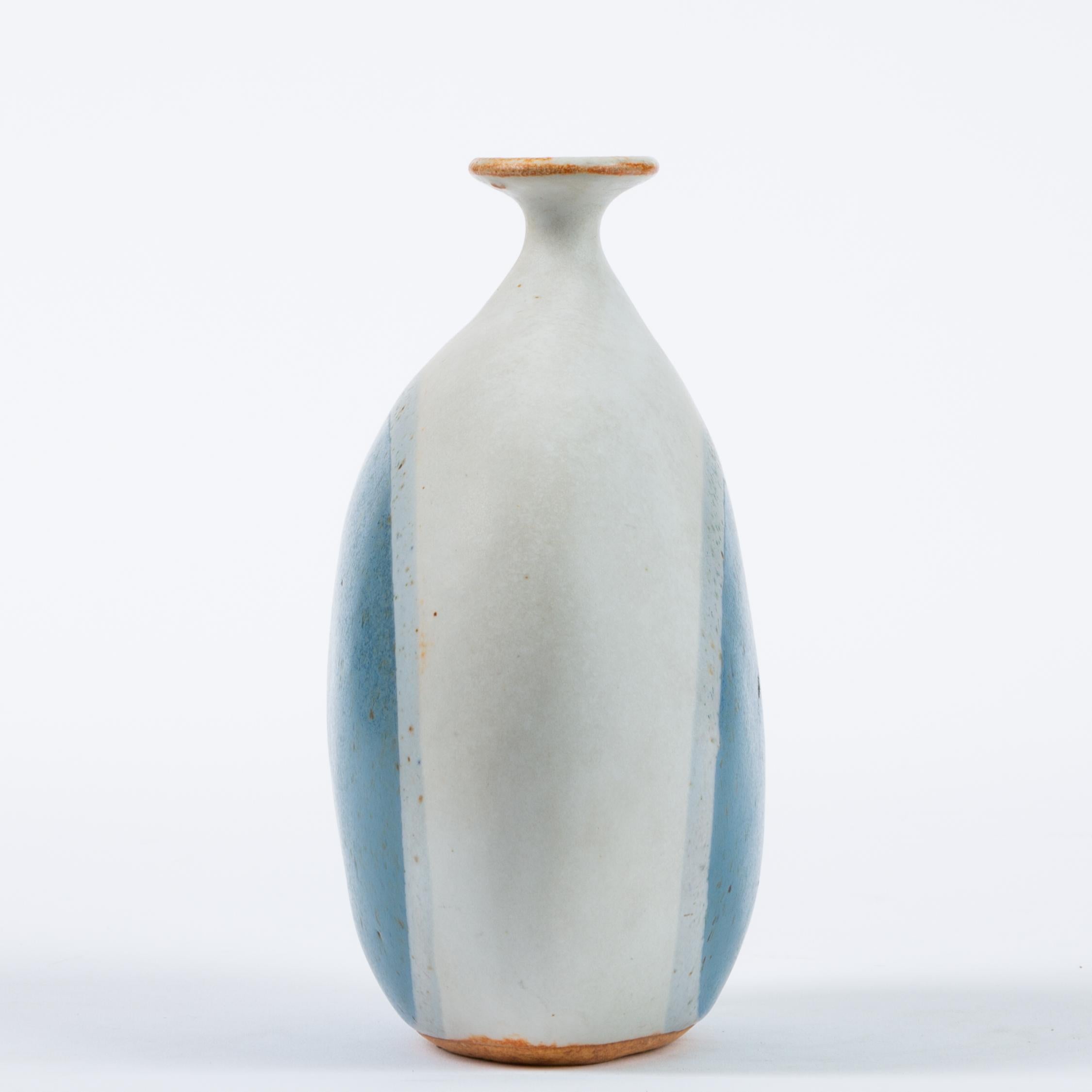Glazed 1970s Studio Pottery Bud Vase by Isabel Parks