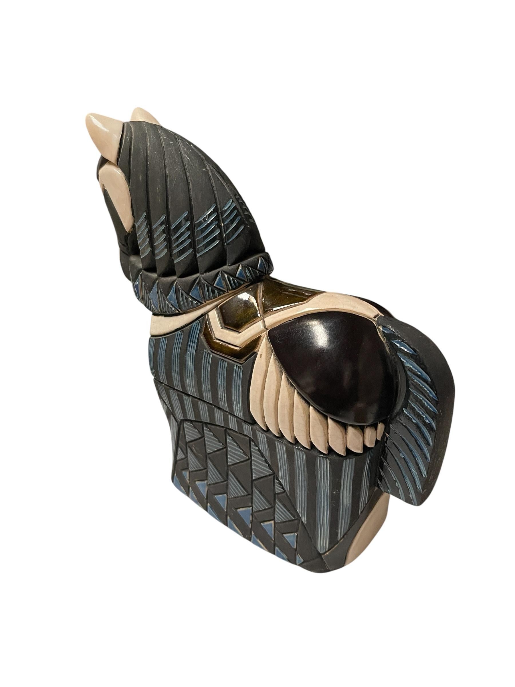 1970's Studio Pottery Keramik Pferd (Französisch) im Angebot
