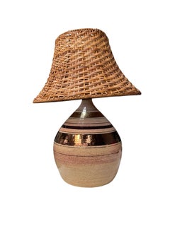 1970's Studio pottery ceramic lamp By Georges Pelletier