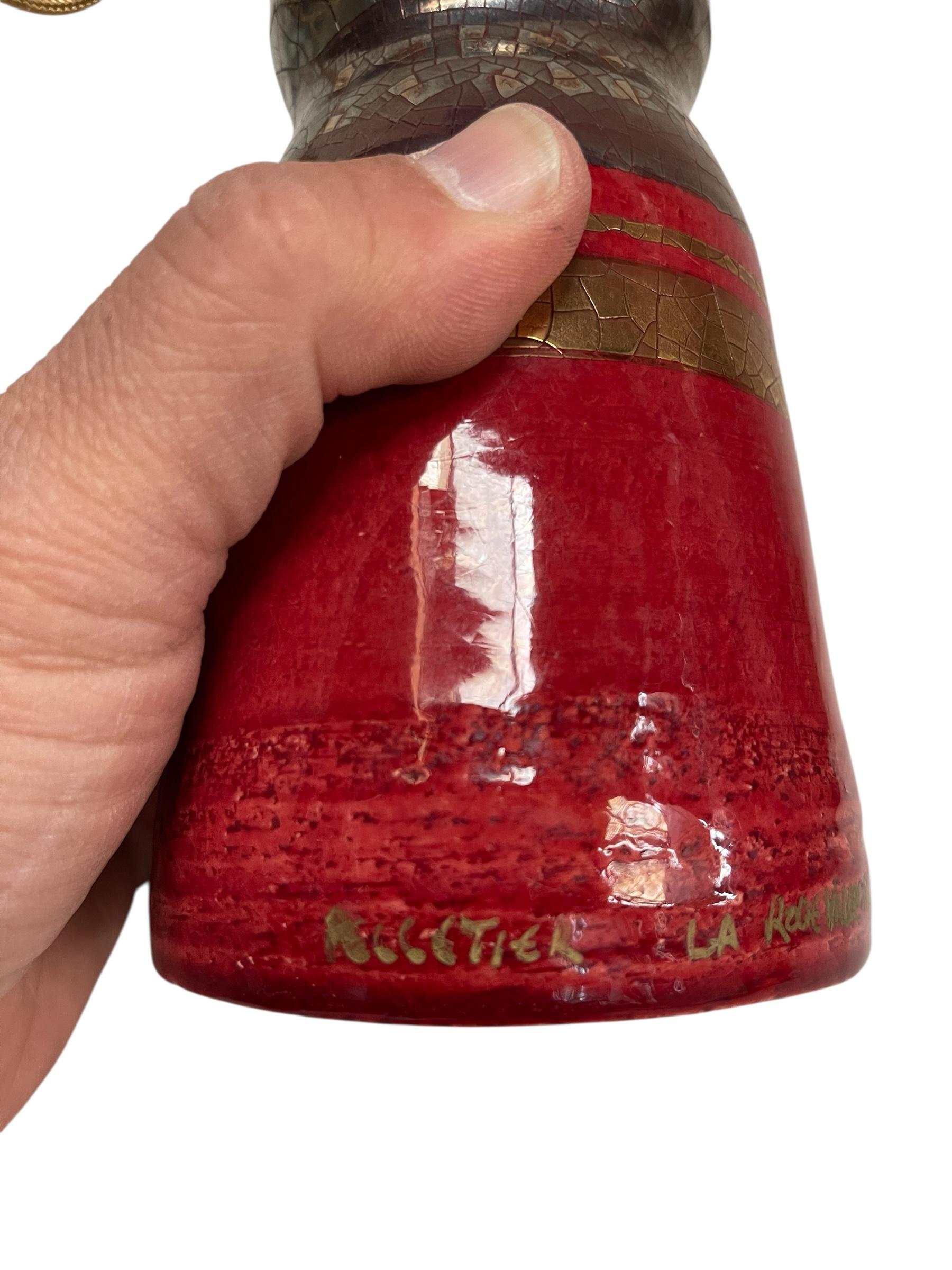 Lámpara de cerámica Studio Pottery de 1970 de Georges Pelletier finales del siglo XX en venta