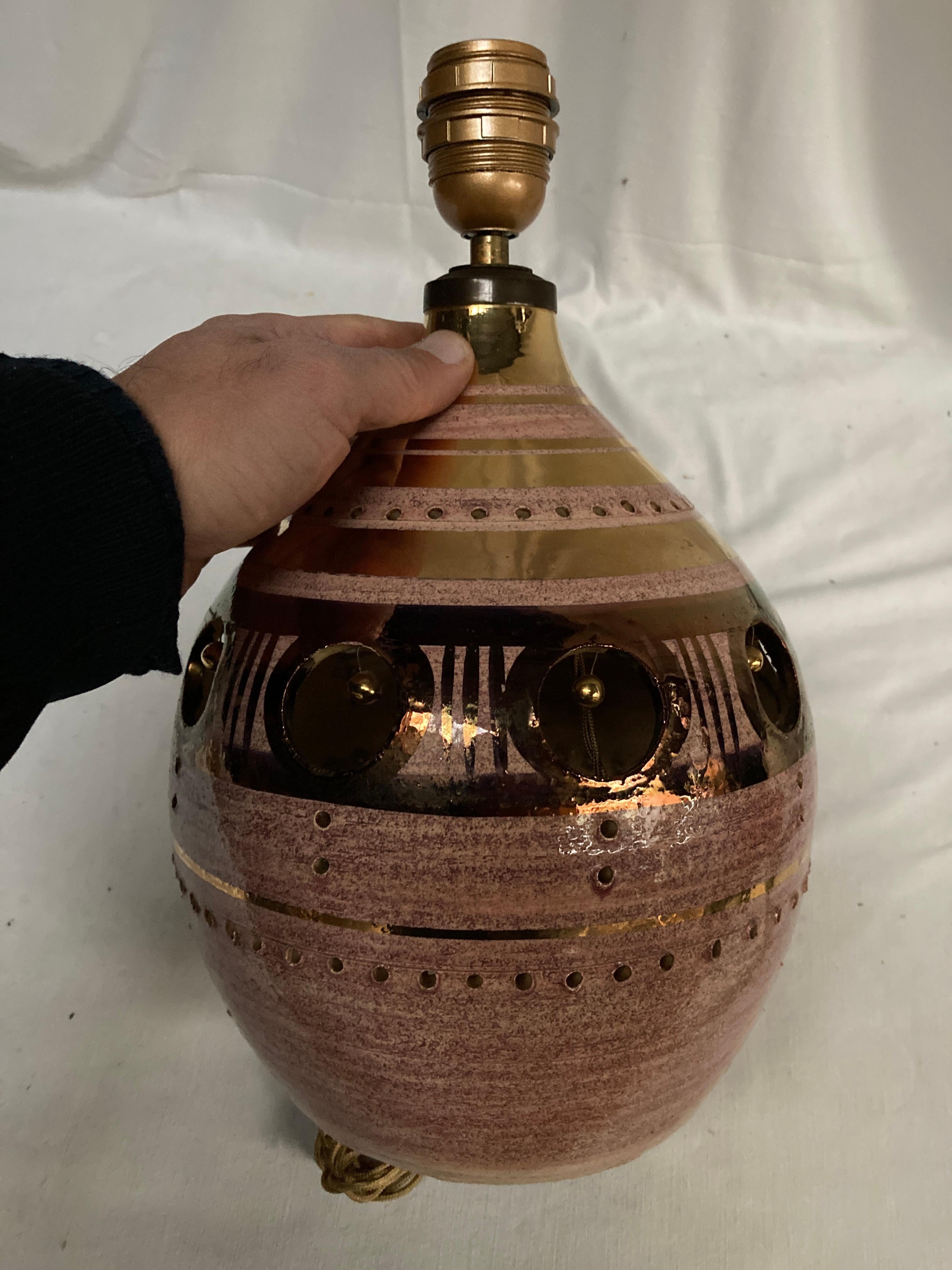 Lámpara de cerámica Studio Pottery de 1970 de Georges Pelletier Cerámico en venta