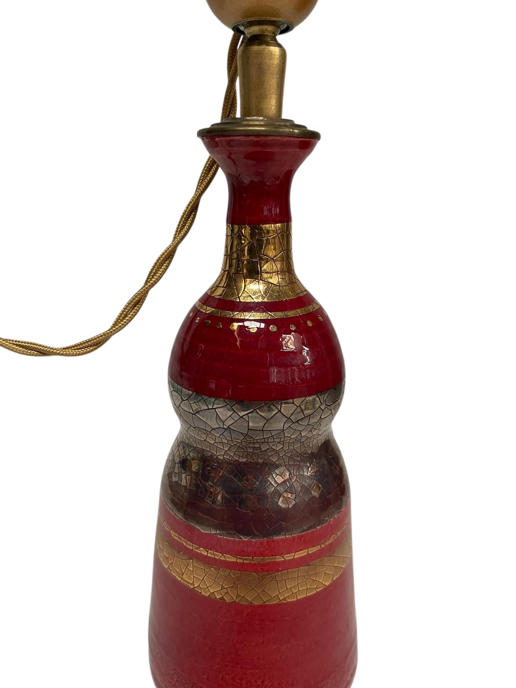 Lámpara de cerámica Studio Pottery de 1970 de Georges Pelletier Cerámico en venta