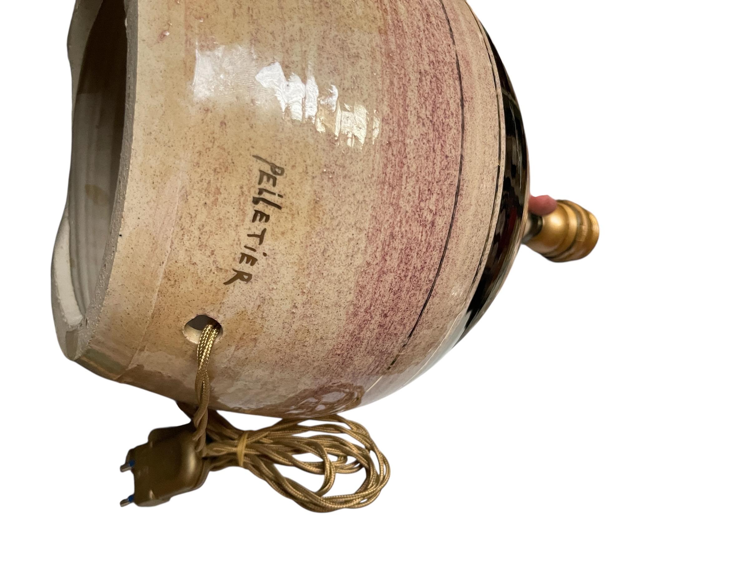 Lámpara de cerámica Studio Pottery de los años 70 Por Georges Pelletier Cerámico en venta