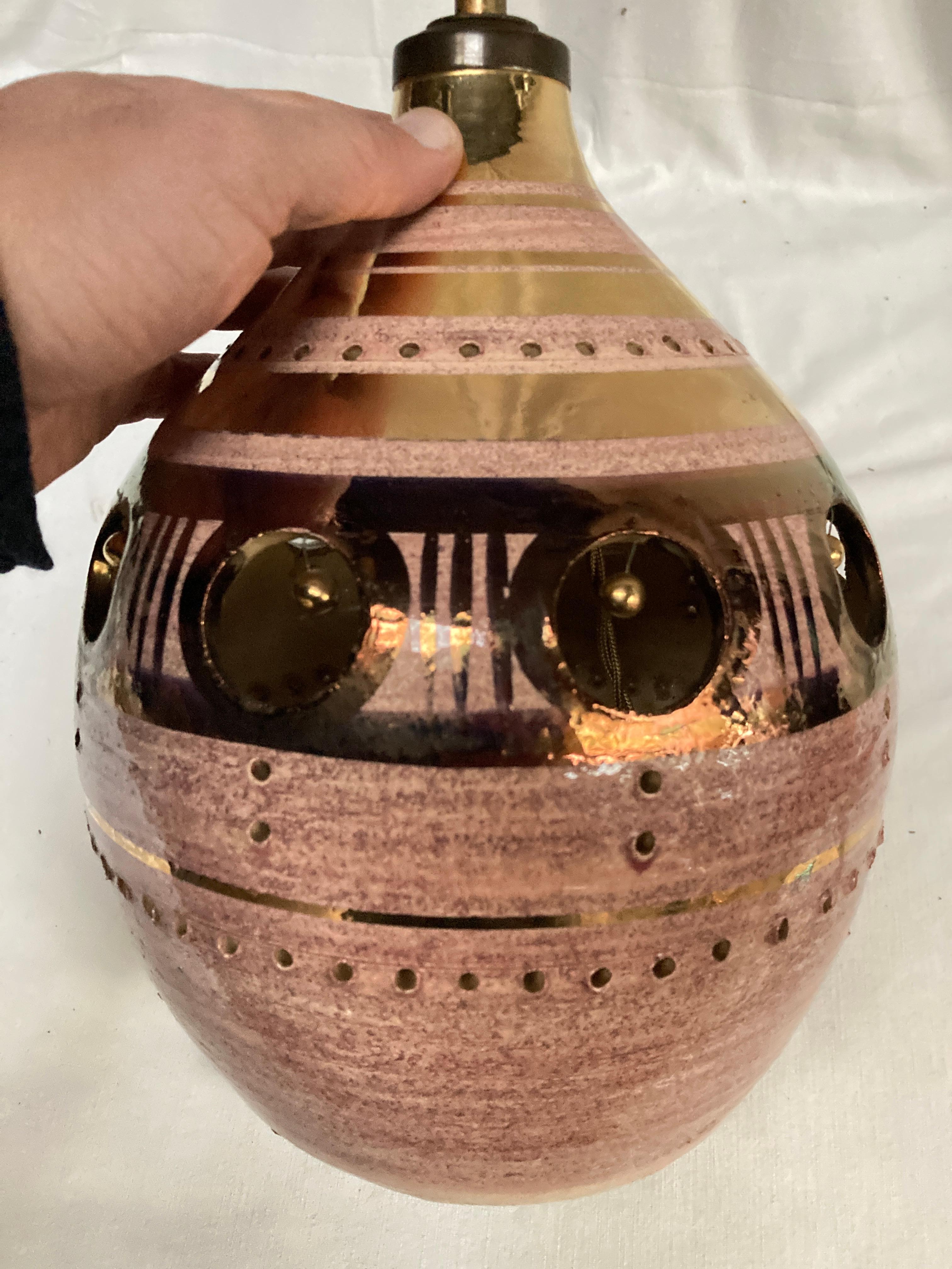 Lámpara de cerámica Studio Pottery de 1970 de Georges Pelletier en venta 1