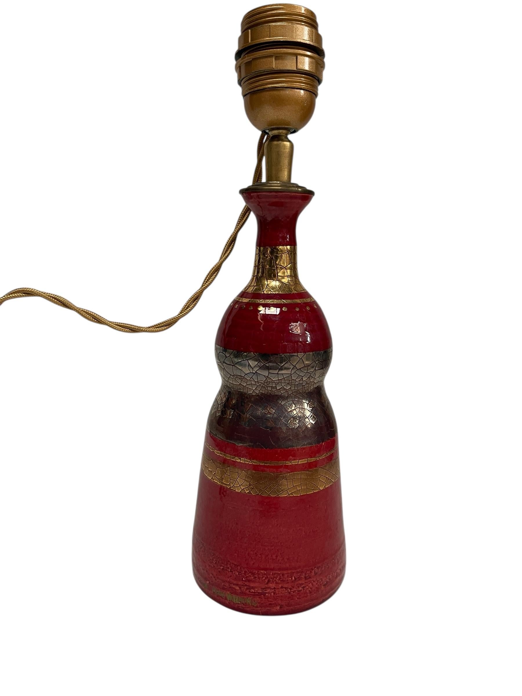Lámpara de cerámica Studio Pottery de 1970 de Georges Pelletier en venta 1