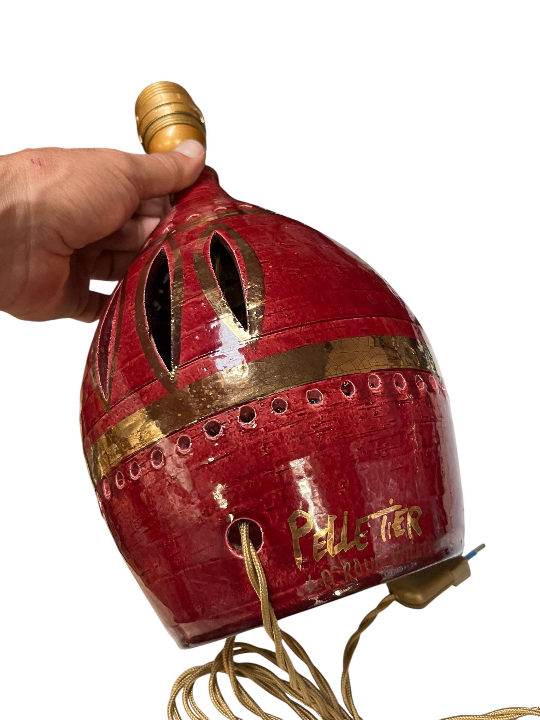 Lámpara de cerámica Studio Pottery de los años 70 Por Georges Pelletier en venta 3